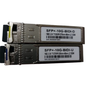 SFP+ 10G BiDi 40km Transceiver Modules – Downstream (1270nm Tx / 1330nm Rx) and Upstream (1330nm Tx / 1270nm Rx) Single Fiber 10GbE Optics