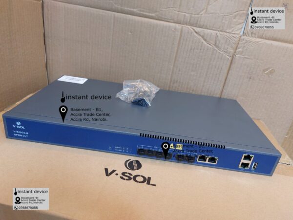 VSOL V1600G0-B 4-Port GPON OLT displayed at instant-device shop accra trade center in nairobi kenya