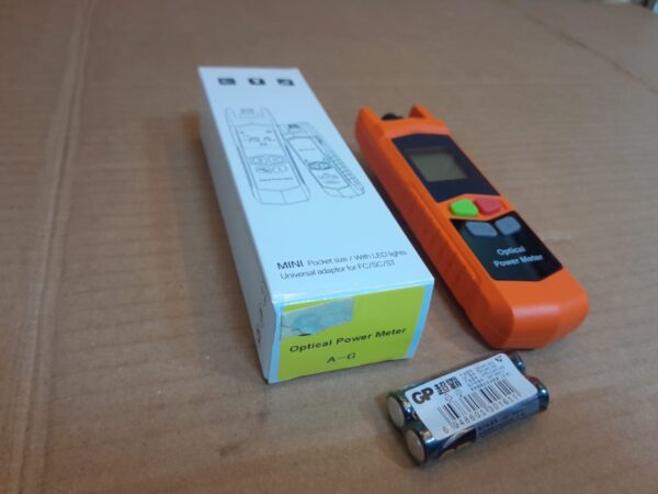 High-precision Fiber Optic Power Meter with backlit LCD screen and multiple wavelength support