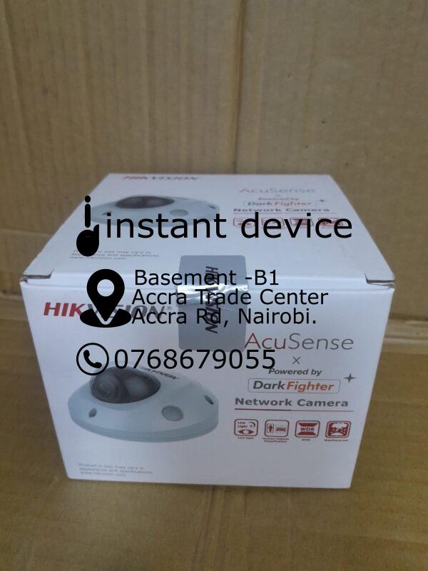 Front view of HikVision DS-2CD2546G2-IWS 4MP EXIR fixed dome IP camera available in Kenya.