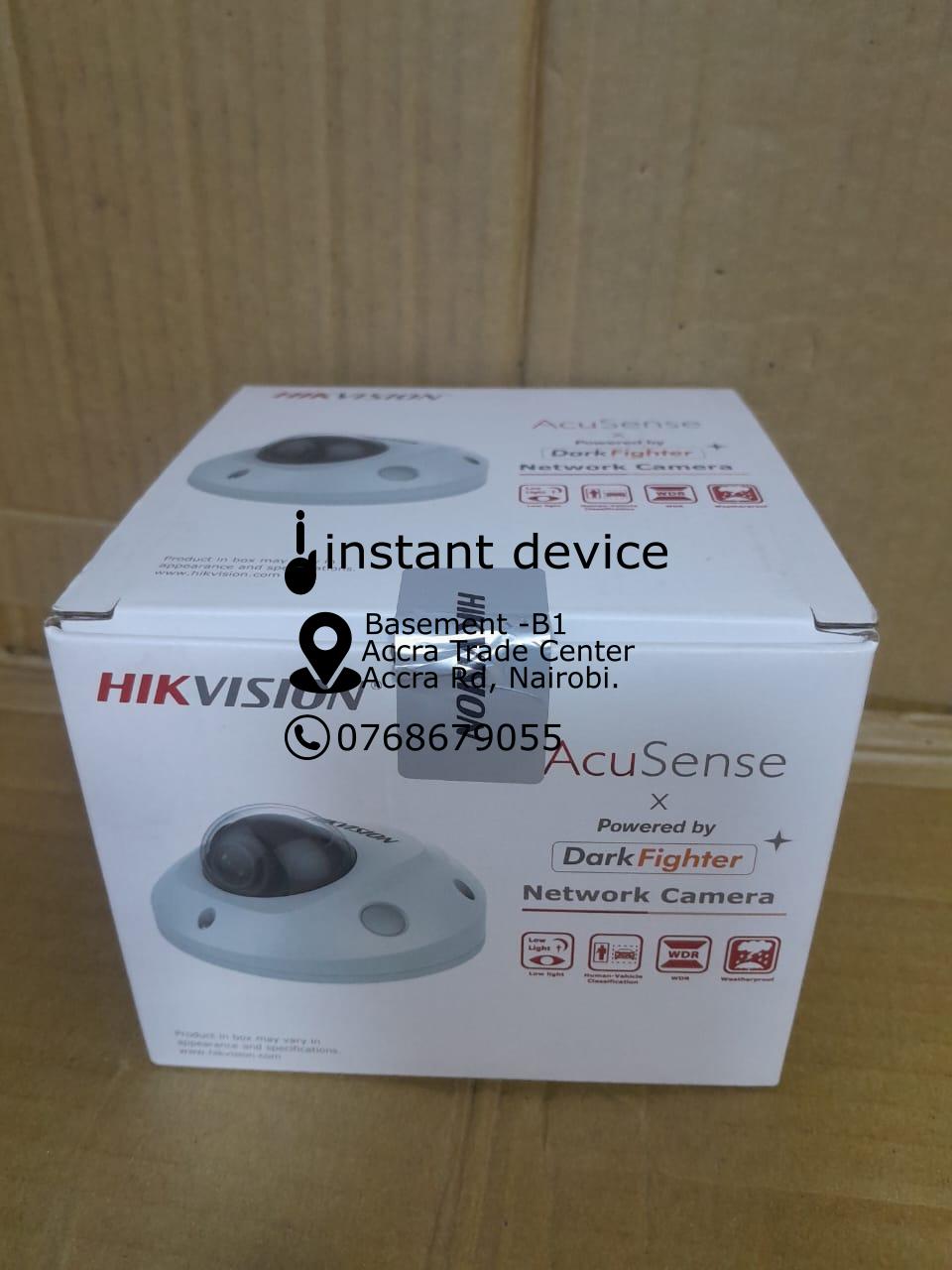 Front view of HikVision DS-2CD2546G2-IWS 4MP EXIR fixed dome IP camera available in Kenya.