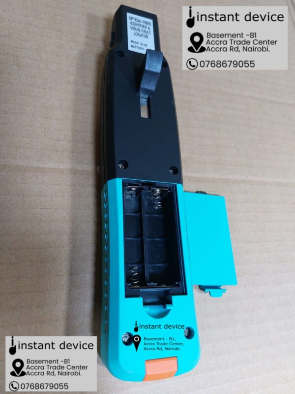 Portable Optical Fiber Identifier and Fault Locator Battery Compartment