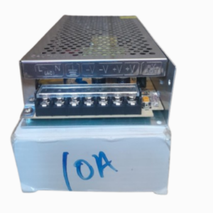 Heavy-duty metal 10A power supply unit for CCTV and LED lighting