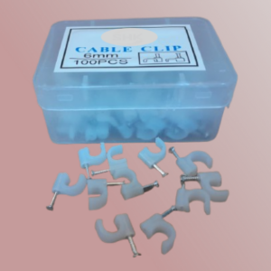cat6 cable clips, ethernet cable clips, 6mm cable clips, network cable fasteners, cctv cable clips, structured cabling accessories, rounded cable clips