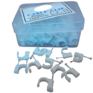 8mm rounded tower CAT6 cable clips pack of 100 for Ethernet cable installations in Kenya