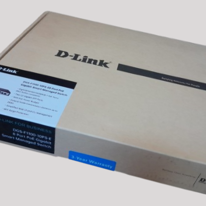 D-Link DGS-F1100-10PS-E/B 8-Port Gigabit PoE Smart Managed Switch