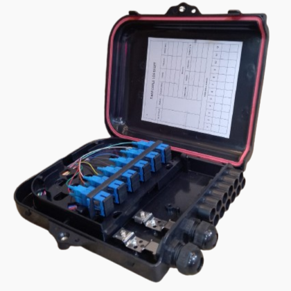 12 Core Outdoor Waterproof Loaded FAT Box (Black)