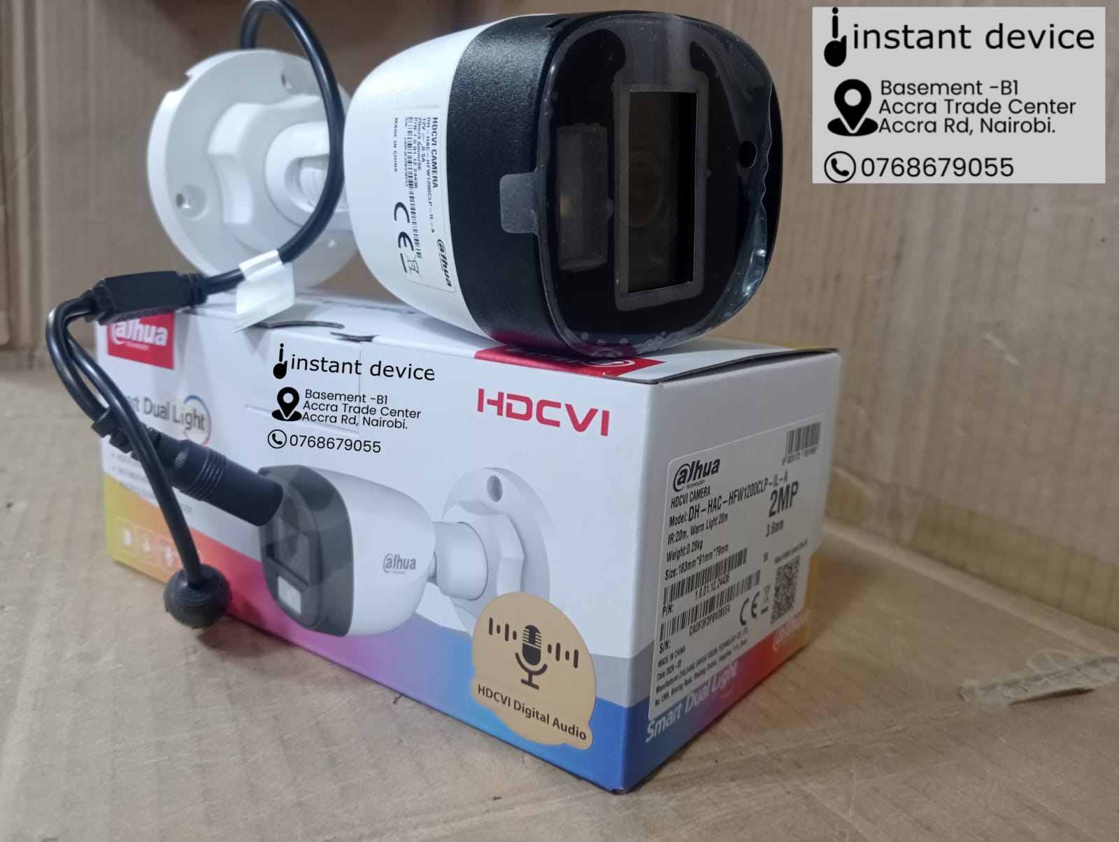 Dahua HDCVI camera with built-in microphone
