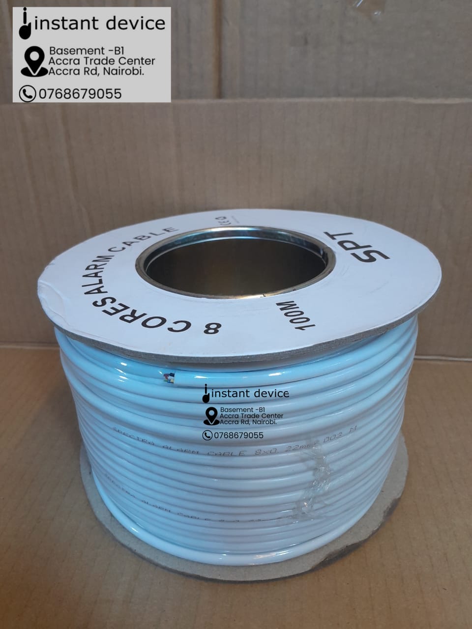 8 Core 0.22mm² Security Alarm Cable 100 Meter White