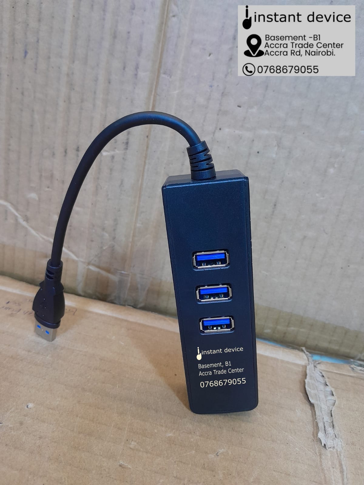 Gigabit LAN adapter with USB 3.0 expansion hub
