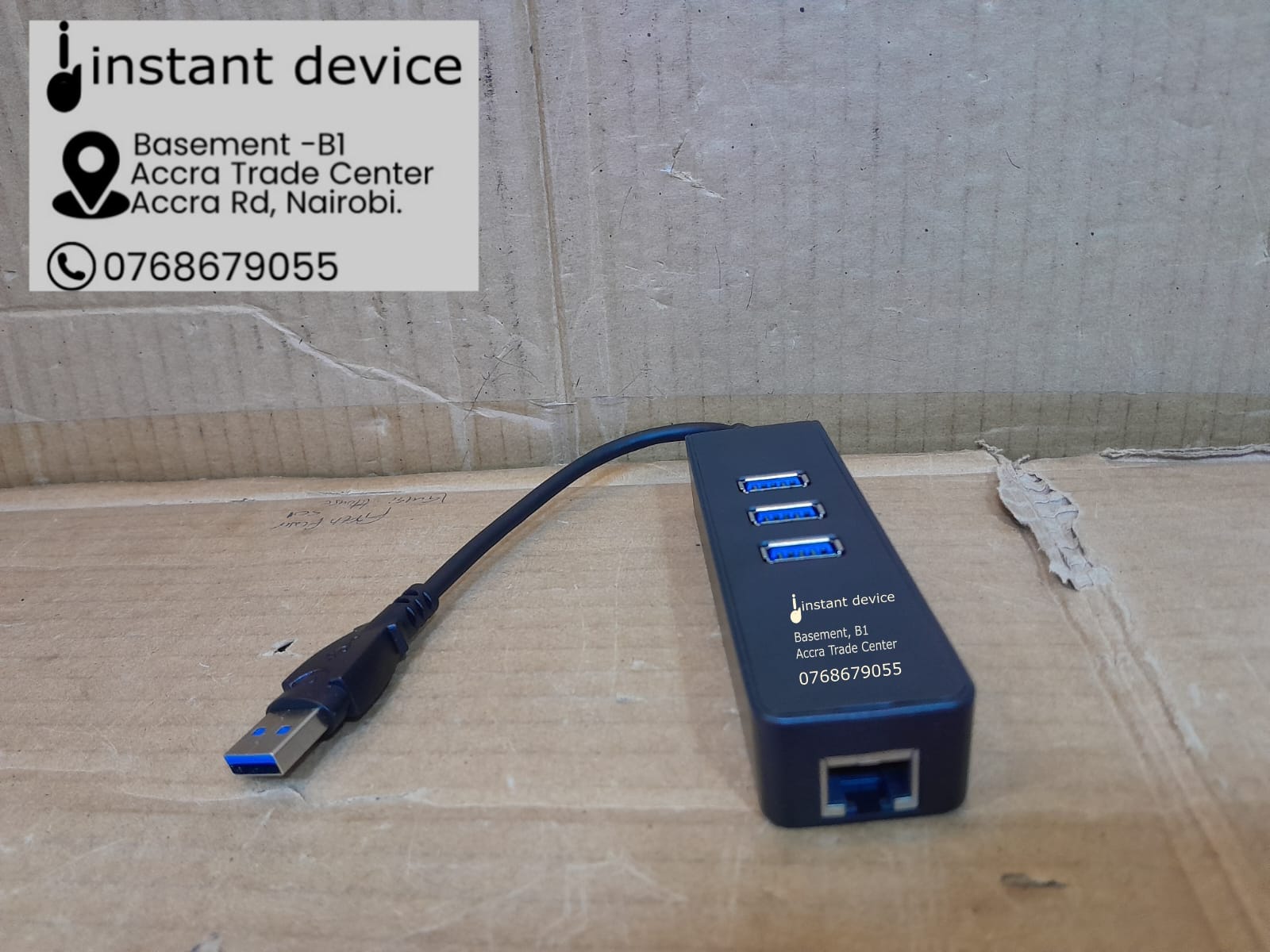 USB to Ethernet converter with 3 USB ports