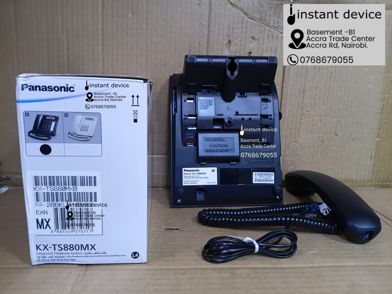 Panasonic KX-TS880MXB corded landline telephone for offices and reception desks