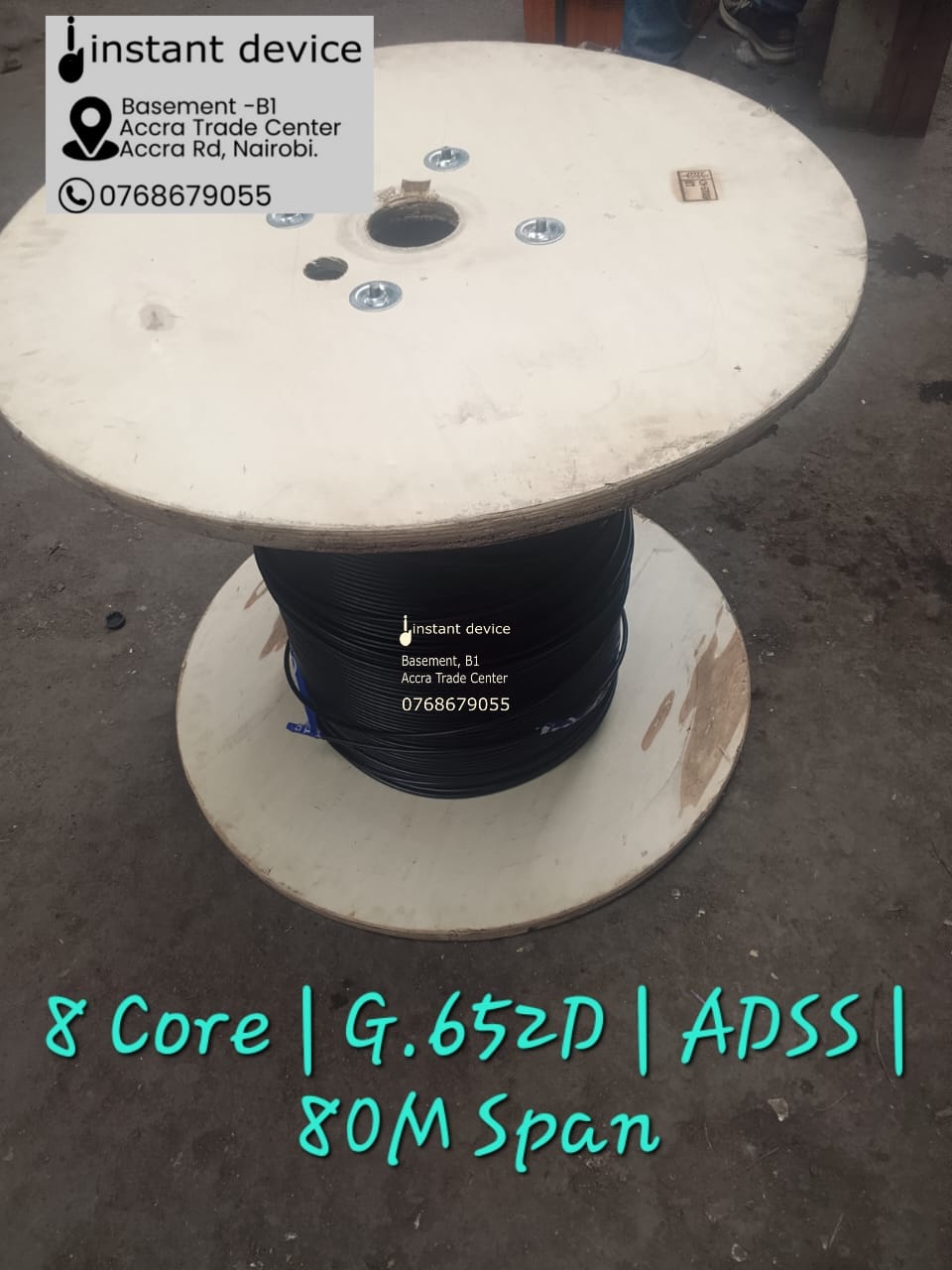 8 Core ADSS Fiber Optic Cable 1KM Roll