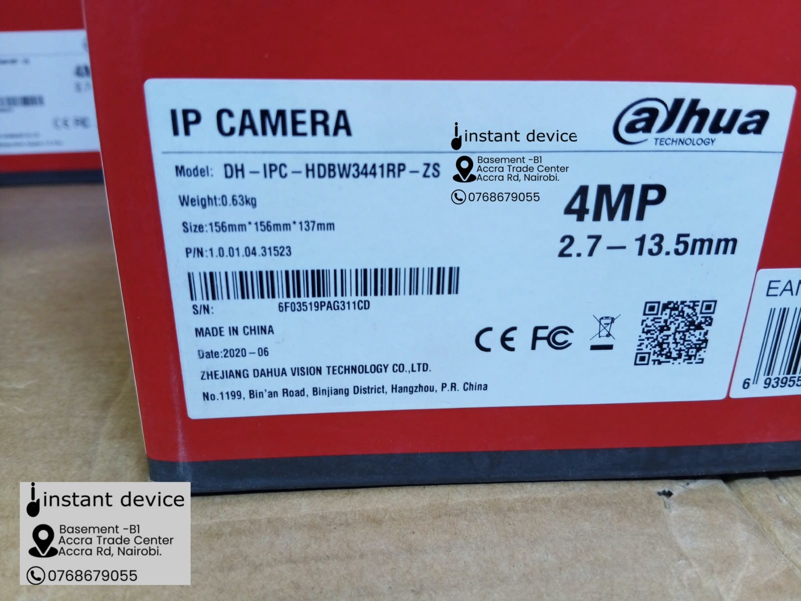 Dahua DH-IPC-HDBW3441RP-ZS 4MP dome camera